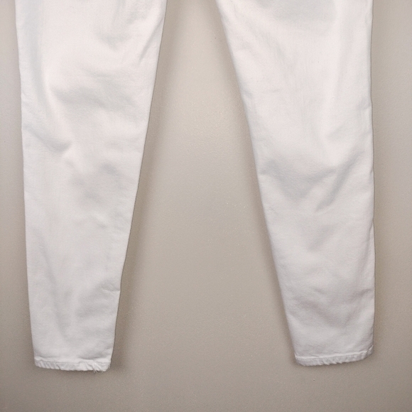 KanCan Mid Rise Distressed Ankle Skinny Jeans in Optic White Sz. 5/26 - Picture 10 of 12